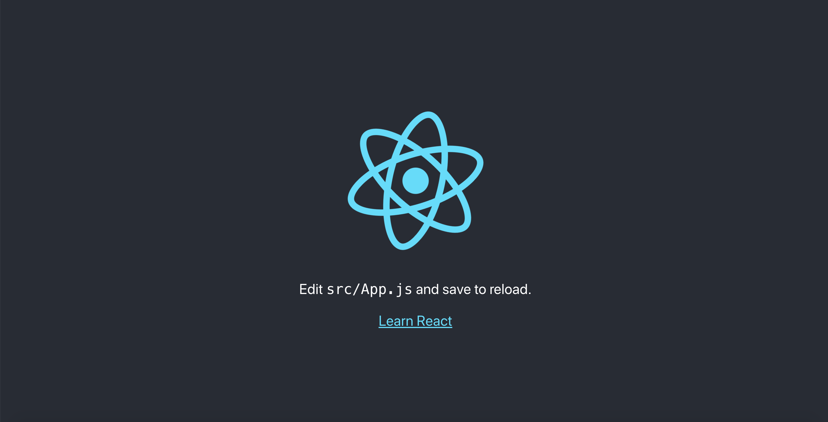 React application started