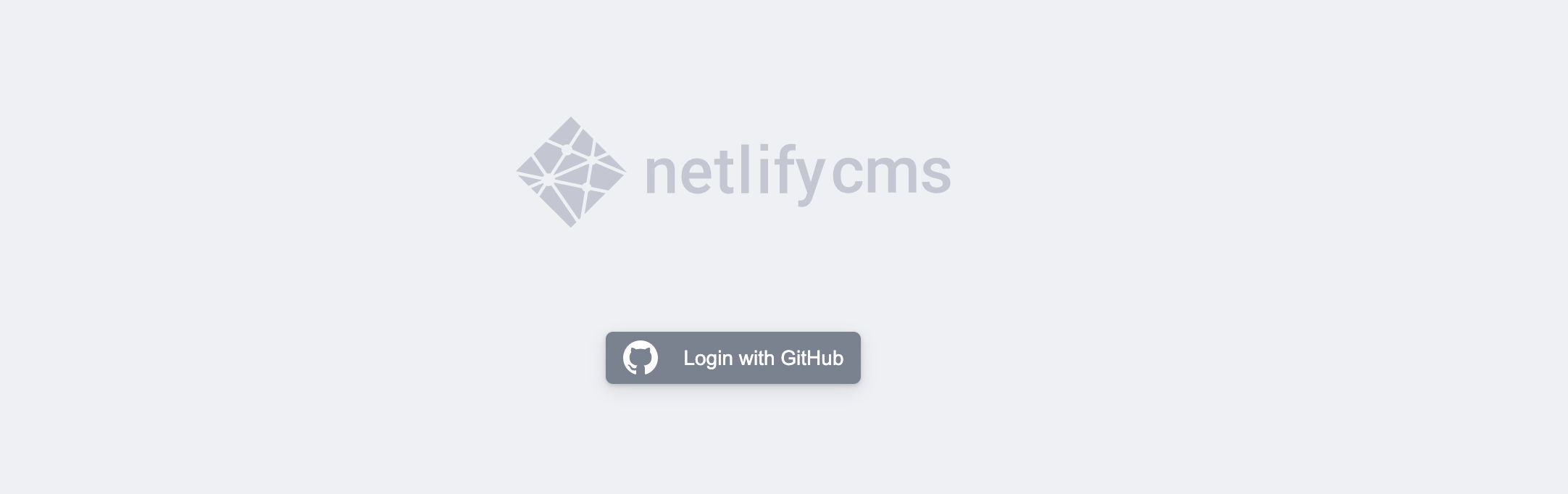 Netlify CMS Login Page